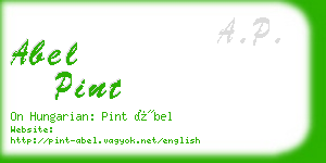 abel pint business card